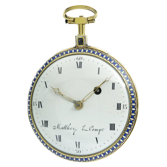 French gold, enamel and split pearl-set verge watch Circa 1790 French gold, enamel and split pearl-set verge watch Circa 1790