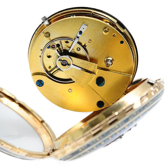 Belgian decorative gold and enamel verge pocket watch Circa 1790 Belgian decorative gold and enamel verge pocket watch Circa 1790