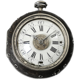 English pair-cased repeating verge with self-strike Circa 1710