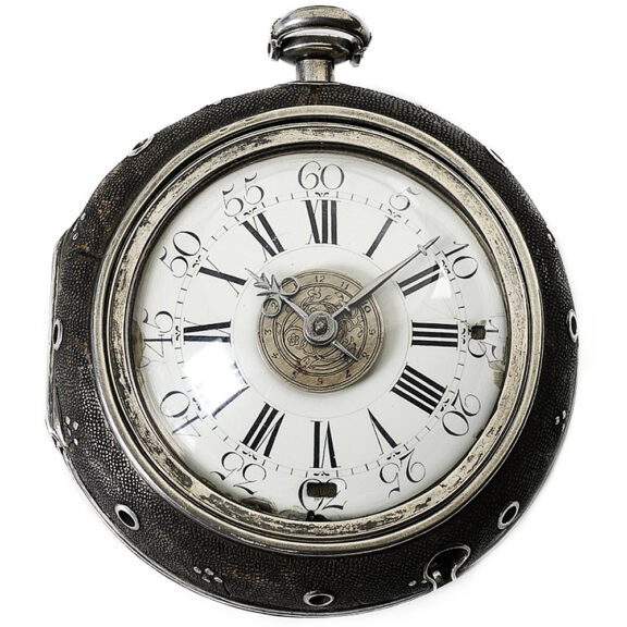 English pair-cased repeating verge with self-strike Circa 1710
