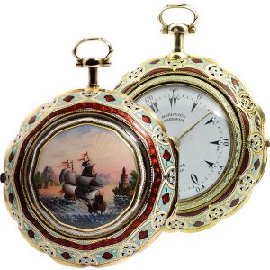 English gold enamel pocket watch for Ottoman market Circa 1813