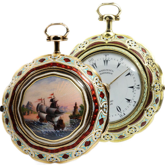 English gold enamel pocket watch for Ottoman market Circa 1813