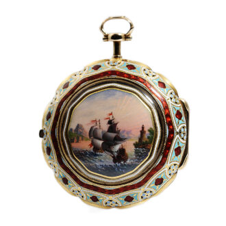 English gold enamel pocket watch for Ottoman market Circa 1813