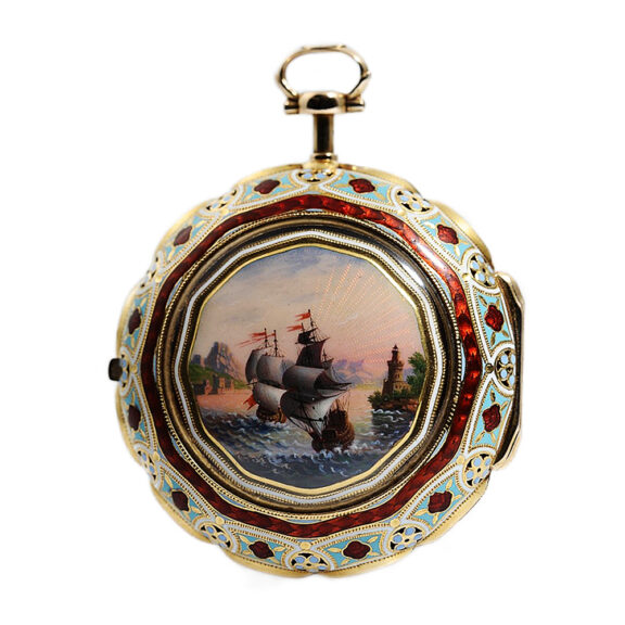 English gold enamel pocket watch for Ottoman market Circa 1813 English gold enamel pocket watch for Ottoman market Circa 1813