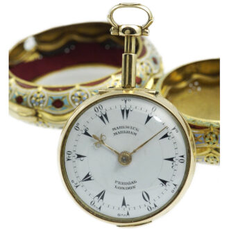 English gold enamel pocket watch for Ottoman market Circa 1813