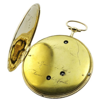 French large cylinder pocket watch with visible balance Circa 1810