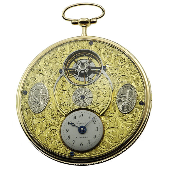 French large cylinder pocket watch with visible balance Circa 1810