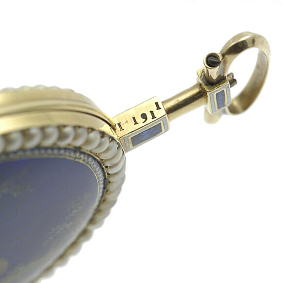 French impressive gold and enamel verge pocket watch Circa 1780 French impressive gold and enamel verge pocket watch Circa 1780
