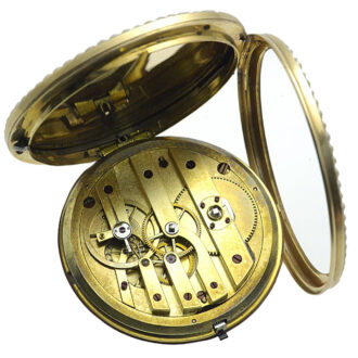 French impressive gold and enamel verge pocket watch Circa 1780