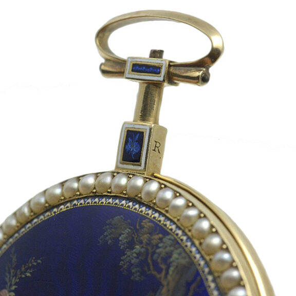 French impressive gold and enamel verge pocket watch Circa 1780 French impressive gold and enamel verge pocket watch Circa 1780