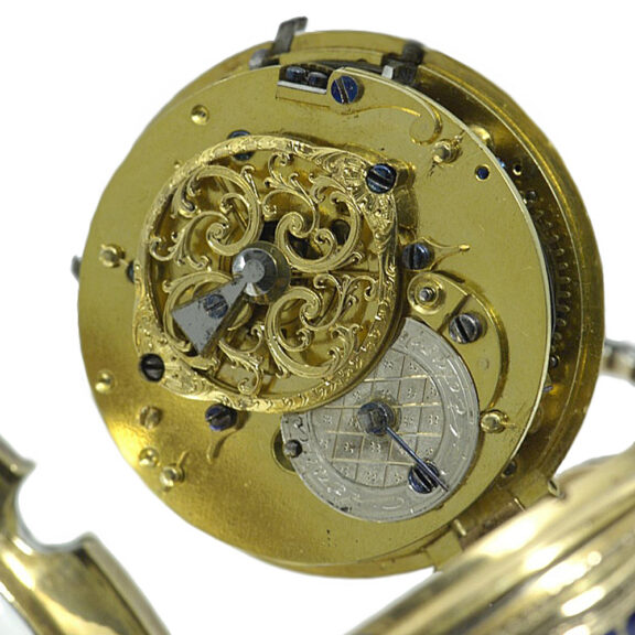 French diamond set gold and enamel quarter repeater Circa 1770 French diamond set gold and enamel quarter repeater Circa 1770