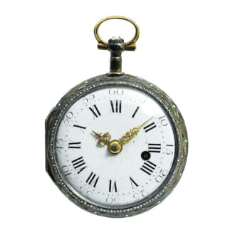 French diamond-set pocket watch with enamel decoration Circa 1780