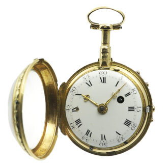 French two coloured gold and enamel repeating pocket watch Circa 1780