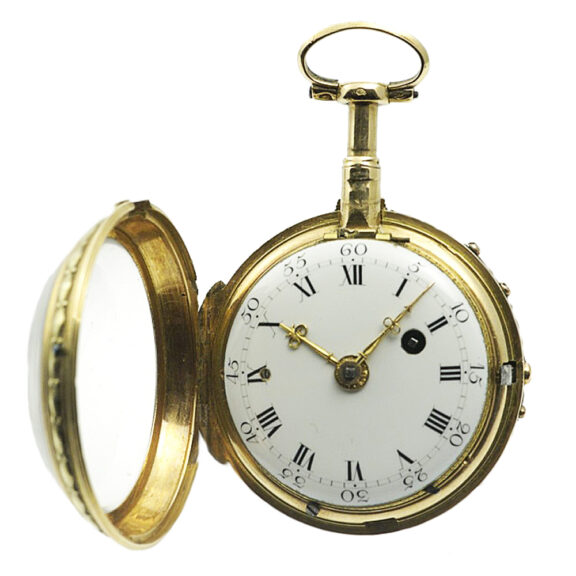 French two coloured gold and enamel repeating pocket watch Circa 1780 French two coloured gold and enamel repeating pocket watch Circa 1780