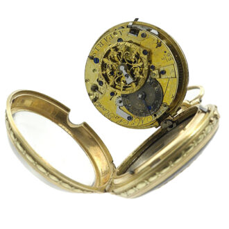 French two coloured gold and enamel repeating pocket watch Circa 1780
