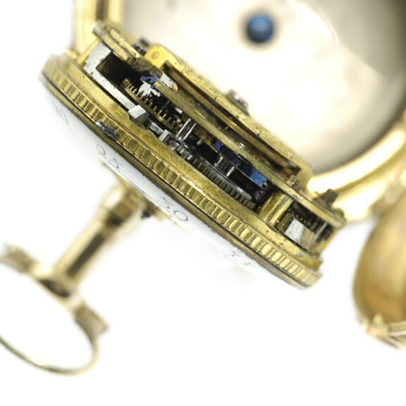 French two coloured gold and enamel repeating pocket watch Circa 1780 French two coloured gold and enamel repeating pocket watch Circa 1780