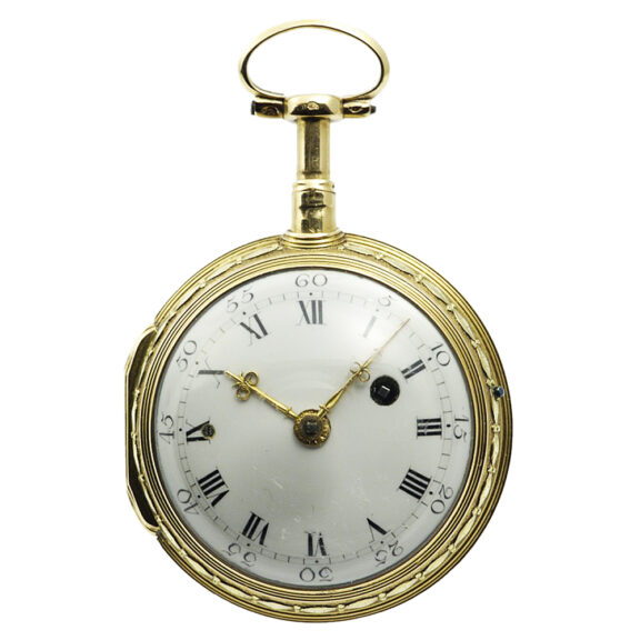 French two coloured gold and enamel repeating pocket watch Circa 1780 French two coloured gold and enamel repeating pocket watch Circa 1780