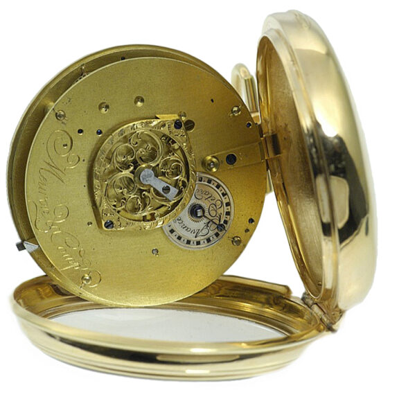 Swiss calendar verge with polychrome enamel dial Circa 1790 Swiss calendar verge with polychrome enamel dial Circa 1790