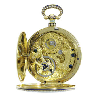 Swiss gold and enamel watch for the Chinese market Circa 1840