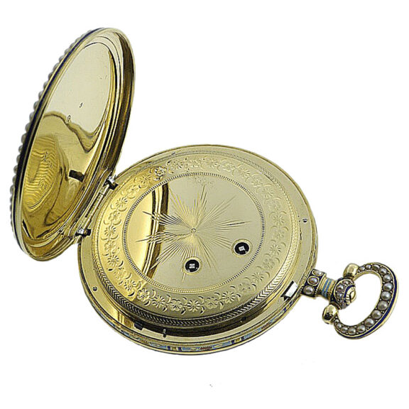 Swiss gold and enamel watch for the Chinese market Circa 1840 Swiss gold and enamel watch for the Chinese market Circa 1840