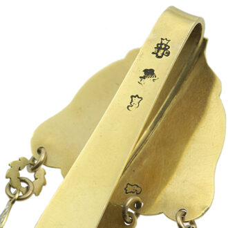 French gold enamel verge pocket watch with chatelaine Circa 1779