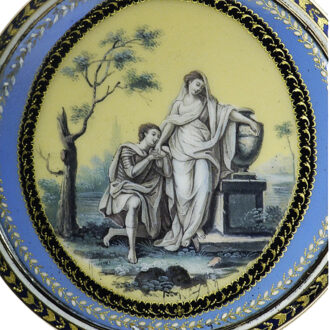French impressive 18k gold enamel pocket watch Circa 1810