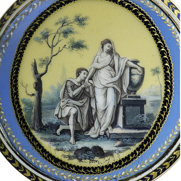French impressive 18k gold enamel pocket watch Circa 1810 French impressive 18k gold enamel pocket watch Circa 1810