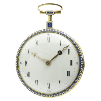 French gold pocket watch with enamel painting circa 1820