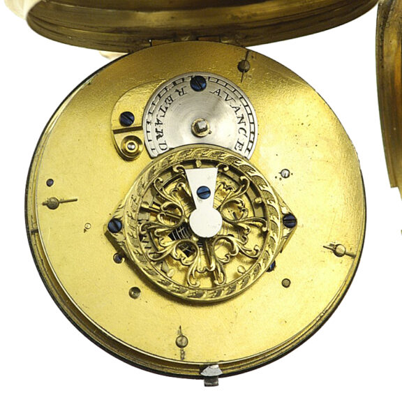 French gold pocket watch with enamel painting circa 1820 French gold pocket watch with enamel painting circa 1820