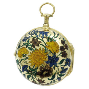 French gold and enamel à toc quarter repeating watch Circa 1750