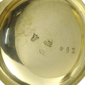 French gold and enamel à toc quarter repeating watch Circa 1750