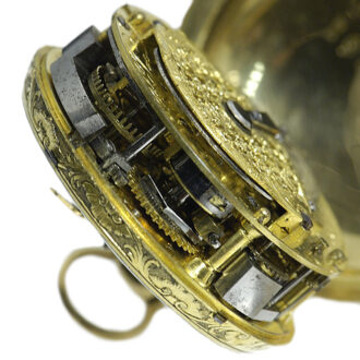 French gold and enamel à toc quarter repeating watch Circa 1750