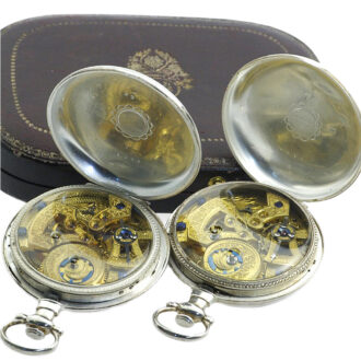 Swiss pair of silver watches for the Chinese market Circa 1840