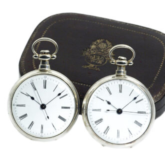 Swiss pair of silver watches for the Chinese market Circa 1840