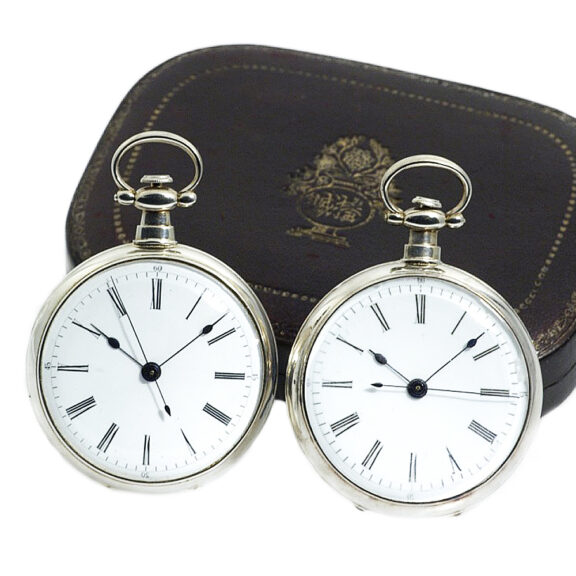 Swiss pair of silver watches for the Chinese market Circa 1840