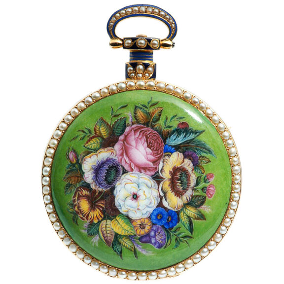 Swiss watch with musical movement and six automatons Circa 1820 Swiss watch with musical movement and six automatons Circa 1820