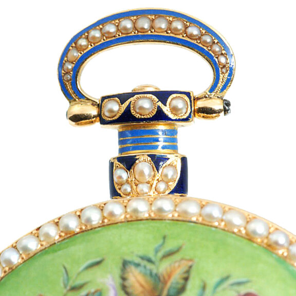 Swiss watch with musical movement and six automatons Circa 1820 Swiss watch with musical movement and six automatons Circa 1820