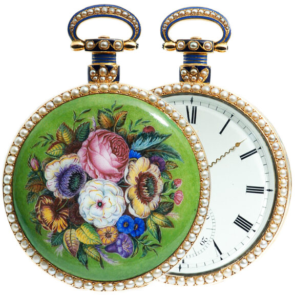 Swiss watch with musical movement and six automatons Circa 1820