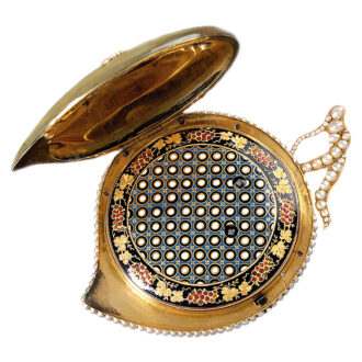 English gold and enamel form watch of museum quality Circa 1810