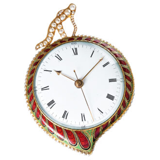 English gold and enamel form watch of museum quality Circa 1810