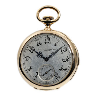 Swiss repeating pocket watch with art nouveau hour markers Circa 1900