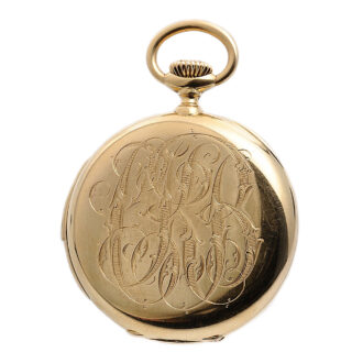 Swiss repeating pocket watch with art nouveau hour markers Circa 1900