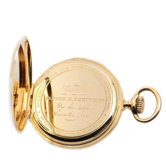Swiss repeating pocket watch with art nouveau hour markers Circa 1900