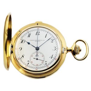 Swiss gold minute repeating chronograph pocket watch Circa 1903