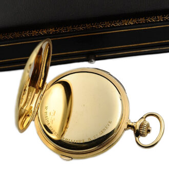 Swiss gold minute repeating chronograph pocket watch Circa 1903