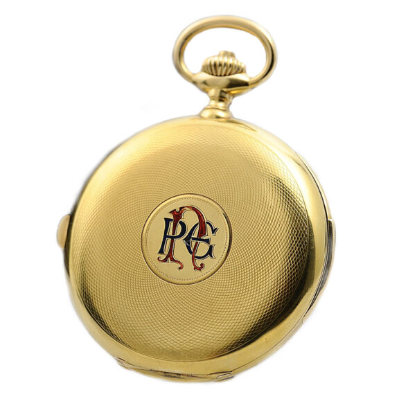 Swiss gold minute repeating chronograph pocket watch Circa 1903 Swiss gold minute repeating chronograph pocket watch Circa 1903