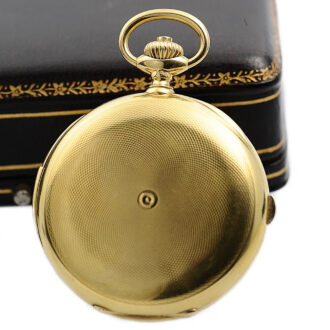 Swiss gold minute repeating chronograph pocket watch Circa 1903