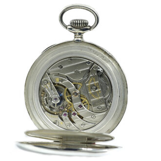Swiss silver open faced keyless lever deck watch Circa 1920