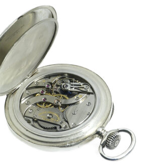 Swiss silver open faced keyless lever deck watch Circa 1920