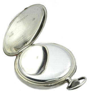 Swiss silver open faced keyless lever deck watch Circa 1920